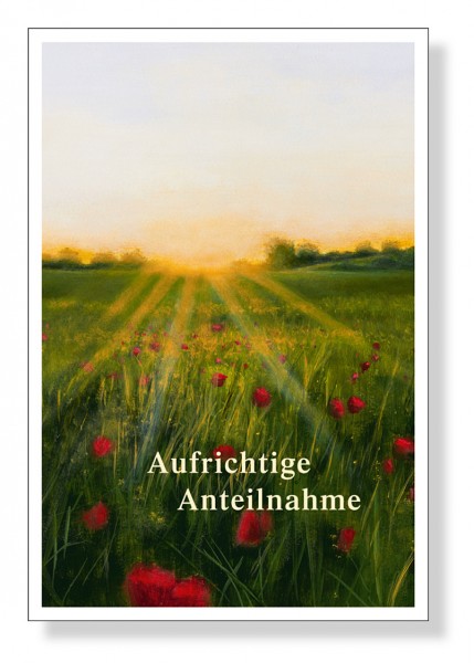 Trauerkarte "Aufrichtige Anteilnahme