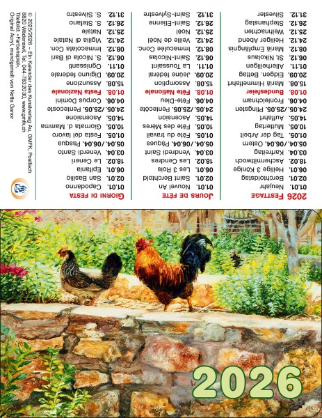 Pocketkalender Farbenspiel 2026