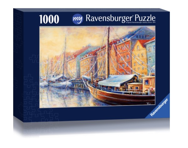 Puzzle «Hafenszene in Kopenhagen»