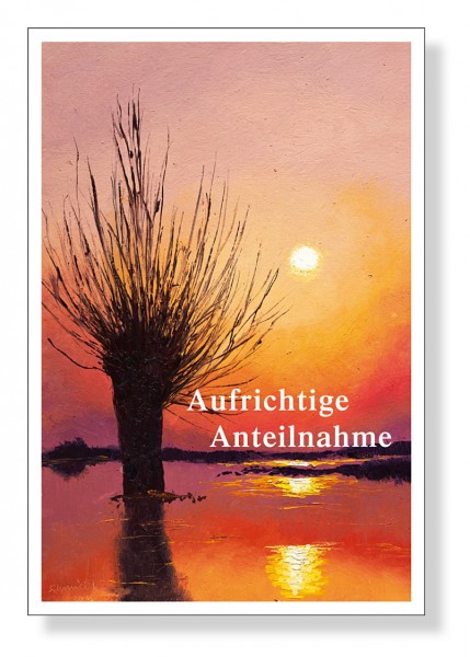 Trauerkarte "Aufrichtige Anteilnahme"